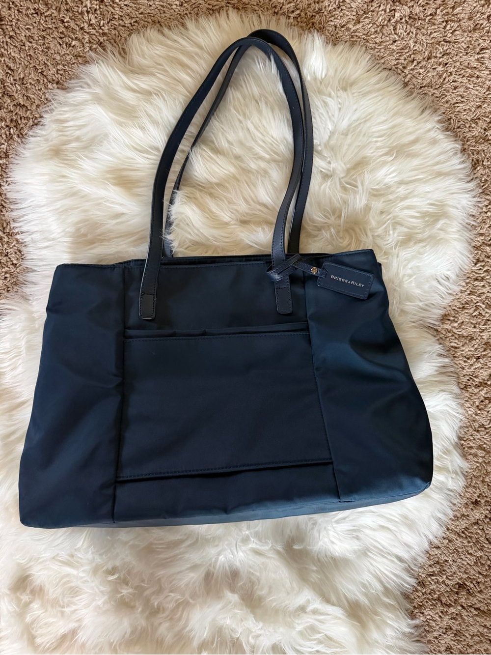 Briggs & Riley Rhapsody Navy Zip-Front Tote - Picture 4 of 12